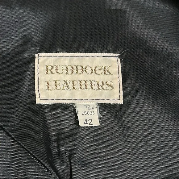 Ruddock Vintage Black Leather Western‎ Cowboy Vest Size 42